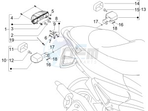 Runner 125 VX 4t Race e3 (UK) UK drawing Tail light - Turn signal lamps