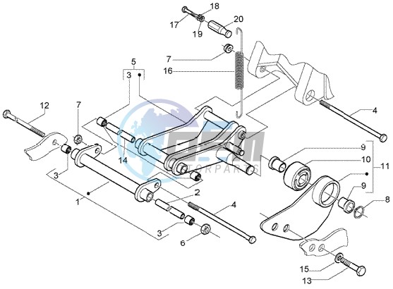 Swinging arm