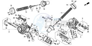 VT1100C2 drawing CARBURETOR (COMPONENT PARTS)