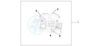 CB500 drawing SOFT PANNIERS L/R