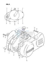 PV50 (E15) drawing CRANKCASE COVER (MODEL X)