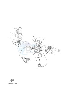 MT09 MT-09 900 (1RCN 1RCP) drawing HANDLE SWITCH & LEVER