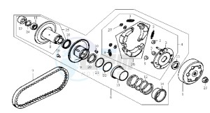 JET EURO X 50 drawing CLUTCH / V-SNAAR