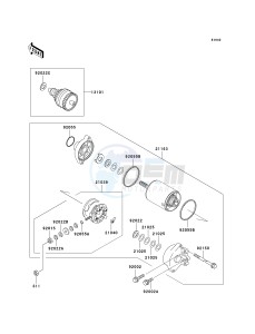 JT 1100 B [1100 STX] (B1-B2) [1100 STX] drawing STARTER MOTOR