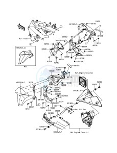 Z800 ABS ZR800BFF FR GB XX (EU ME A(FRICA) drawing Cowling Lowers