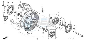 CB600FA9 Spain - (SP / ABS) drawing REAR WHEEL