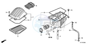 CBR125RSD CBR125RS UK - (E) drawing AIR CLEANER