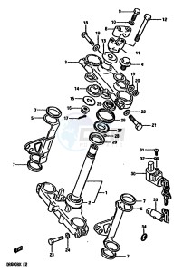 DR600R (E2) drawing STEERING STEM