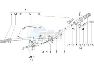 Fly 125 4t drawing Handlebars - Master cilinder