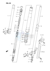 RMX250 (E3) drawing FRONT DAMPER (MODEL K)