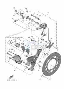 XP530D-A  (BC3E) drawing REAR BRAKE CALIPER