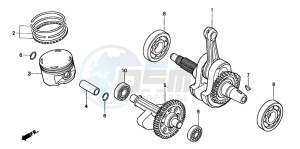 TRX400EX SPORTRAX 400 EX drawing CRANKSHAFT/PISTON