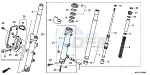 ST1300AC Pan Europoean -ST1300 CH drawing FRONT FORK