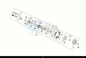 FIDDLE II 50 (AF05W5-NL) (E5) (M1) drawing DRIVEN PULLEY ASSY