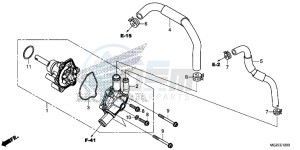 CB500FAE CB500F ABS UK - (E) drawing WATER PUMP