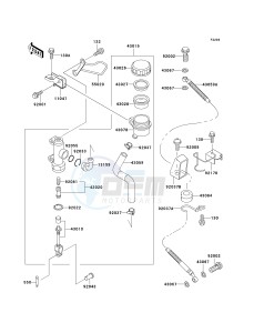 ZX 1100 D [NINJA ZX-11] (D4-D6) [NINJA ZX-11] drawing REAR MASTER CYLINDER