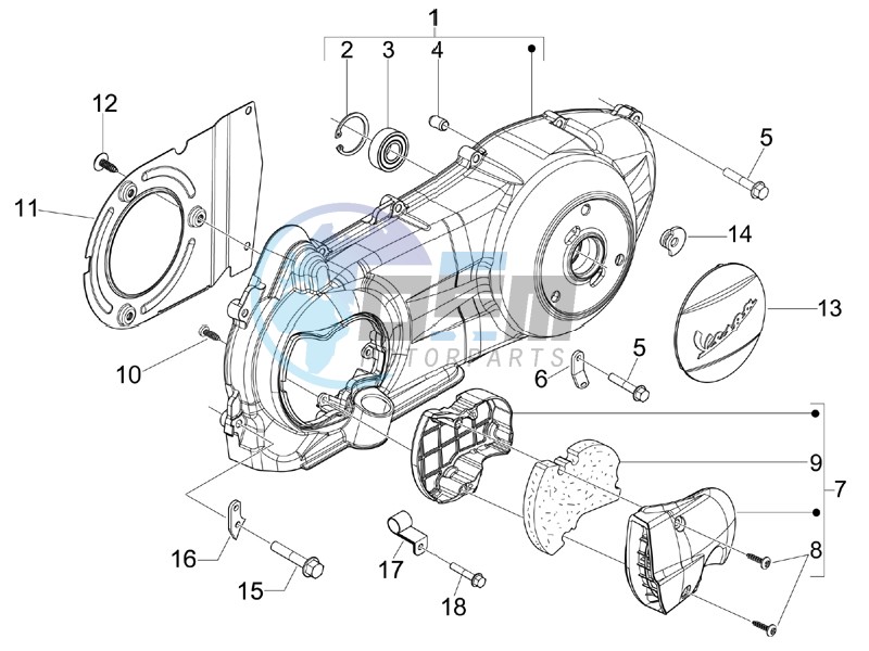 Crankcase cover - Crankcase cooling