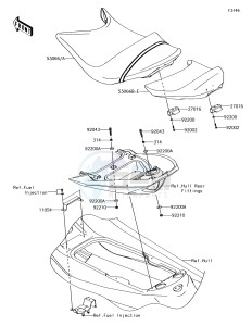 JET SKI ULTRA 310LX JT1500MJF EU drawing Seat