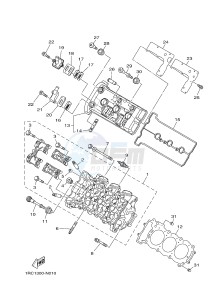 MT09 MT-09 900 MT-09 (B872) drawing CYLINDER HEAD