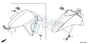 NSC50T2F NSC50T2 UK - (E) drawing FRONT FENDER