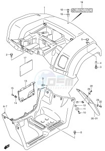 LT-F400 (P24) drawing REAR FENDER (MODEL K4 K5 K6 K7)