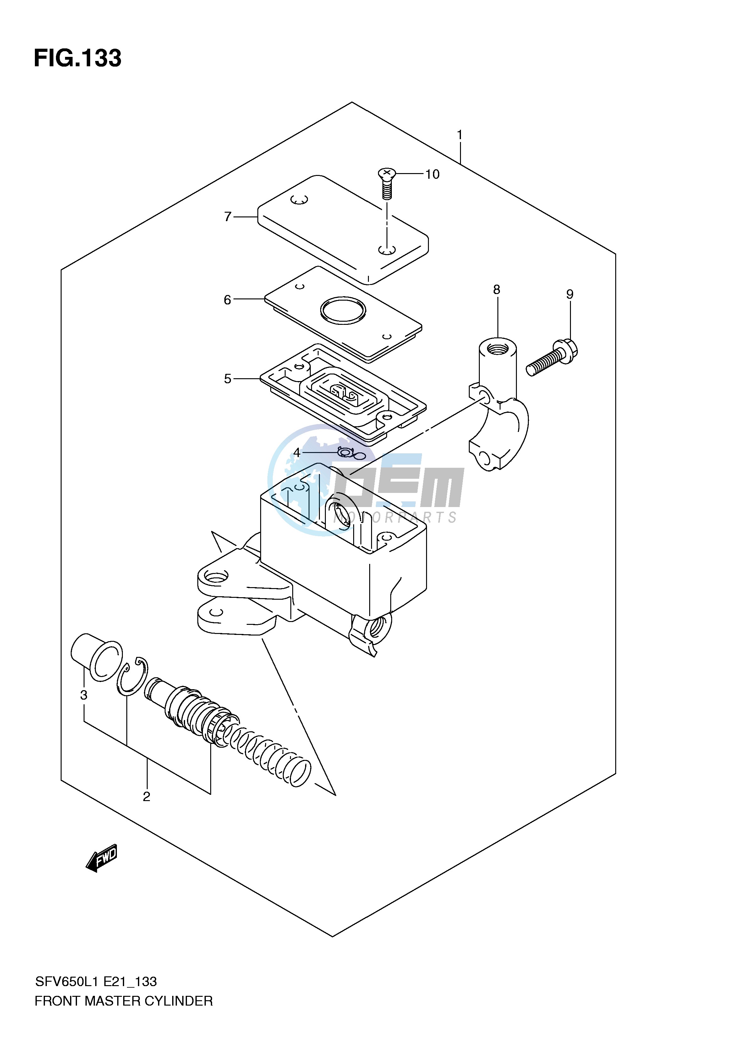 FRONT MASTER CYLINDER (SFV650AL1 E21)