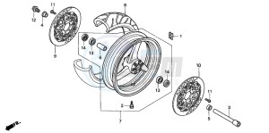 CBR900RR drawing FRONT WHEEL