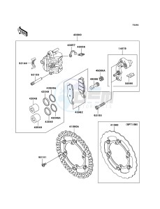 KX250F KX250T7F EU drawing Front Brake