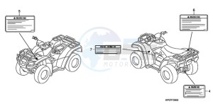 TRX500FMA Australia - (U) drawing CAUTION LABEL