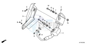 CBR125RWB CBR125RW E drawing EXHAUST MUFFLER