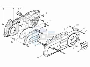 Beverly 300 RST 4T 4V ie E3 drawing Crankcase cover - Crankcase cooling