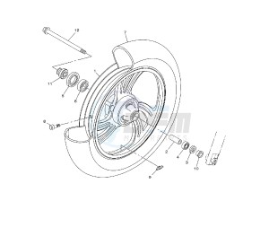 YBR 250 drawing FRONT WHEEL