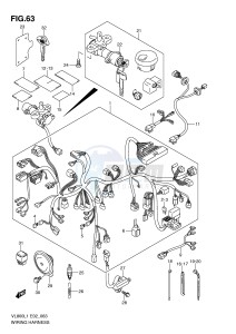 VL800 (E2) VOLUSIA drawing WIRING HARNESS (VL800TL1 E24)