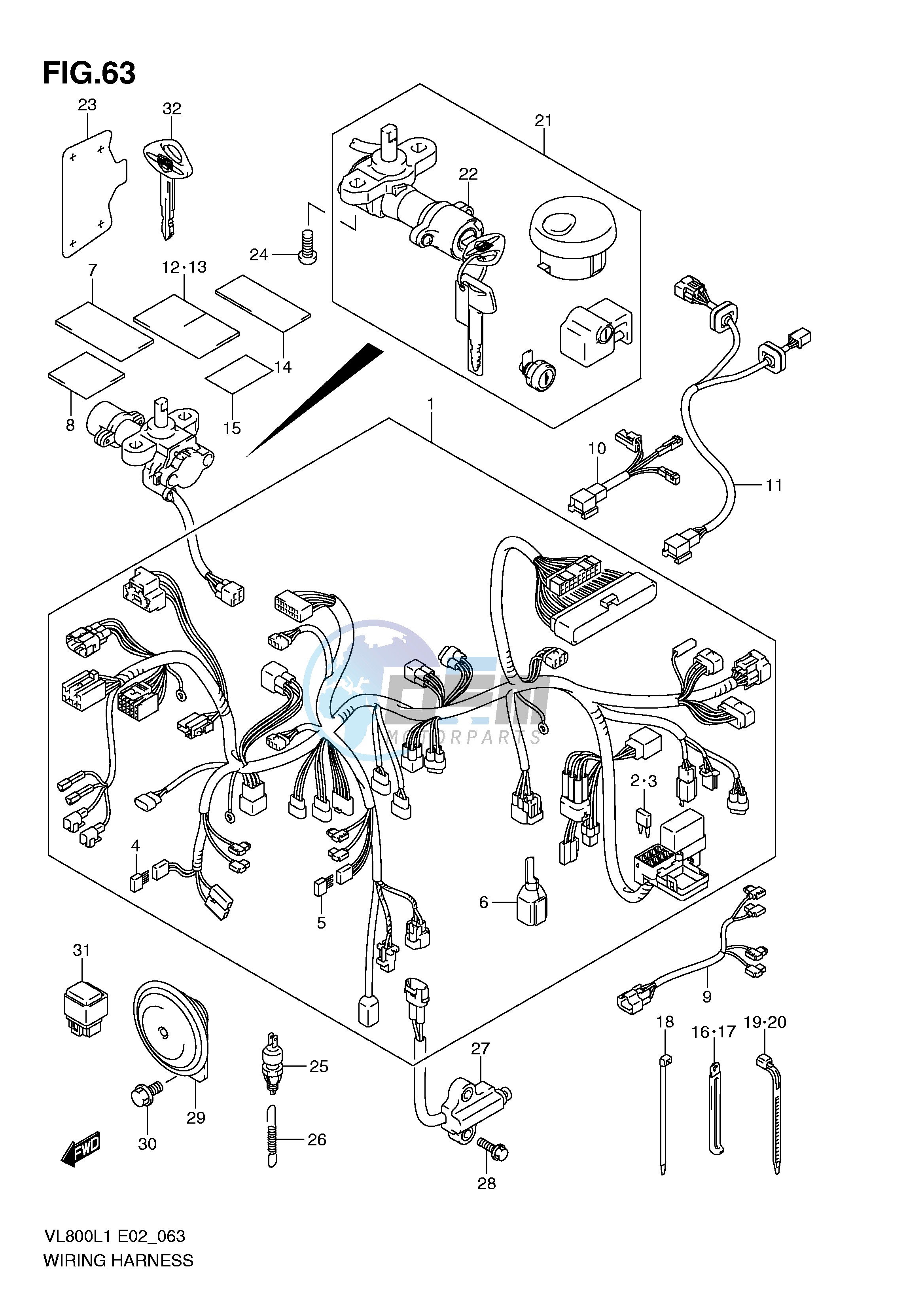 WIRING HARNESS (VL800TL1 E24)