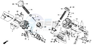 VT600C drawing CARBURETOR (DUAL) (COMPONENT PARTS)