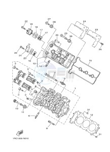 MT09A MT-09 ABS 900 (2DR1 2DR2) drawing CYLINDER HEAD