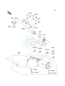 KLX 250 H [KLX250S] (H6F-H7F) H6F drawing MUFFLER-- S- -