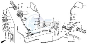 CBR125RW9 Europe Direct - (ED) drawing HANDLE LEVER/SWITCH/CABLE (CBR125RW7/RW9/RWA)