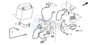 CBF600S drawing BATTERY