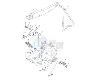 YZ LC 125 drawing STAND AND FOOTREST