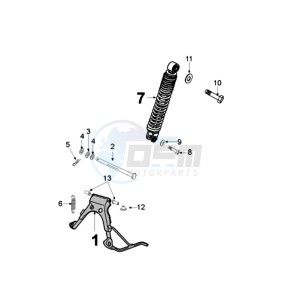 FIGHT 3 AN 4T drawing REAR SHOCK AND STAND