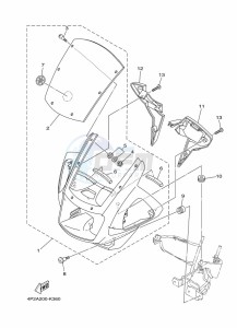 YBR125ESD (3D9B) drawing WINDSHIELD