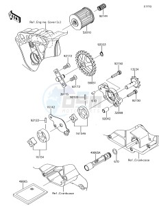 KX250F KX252AJF EU drawing Oil Pump