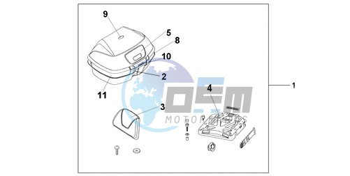 TOP BOX 45L PEARL SUNBEAM WHITE