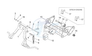 SR 50 H2O Di-Tech AND carb drawing Central stand - Connecting rod