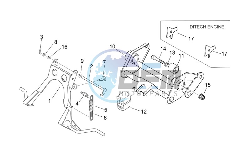 Central stand - Connecting rod