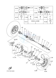 YFM350FWA YFM350DE GRIZZLY 350 4WD (1NSD 1NSE 1NSF) drawing FRONT WHEEL