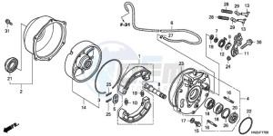 TRX500FAA Europe Direct - (ED) drawing REAR BRAKE PANEL