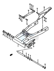 GSX750F (K-T) drawing REAR SWINGING ARM