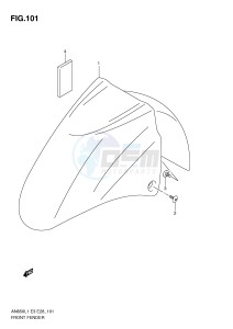 AN650 (E3-E28) Burgman drawing FRONT FENDER (AN650L1 E33)